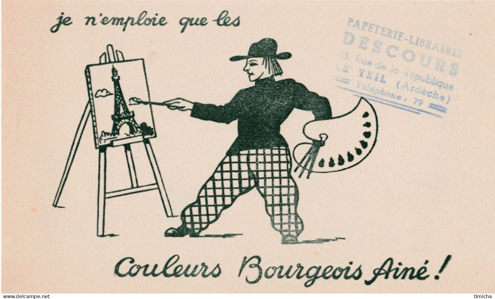 Buvard -  Couleurs Bourgeois Ainé - Pinturas