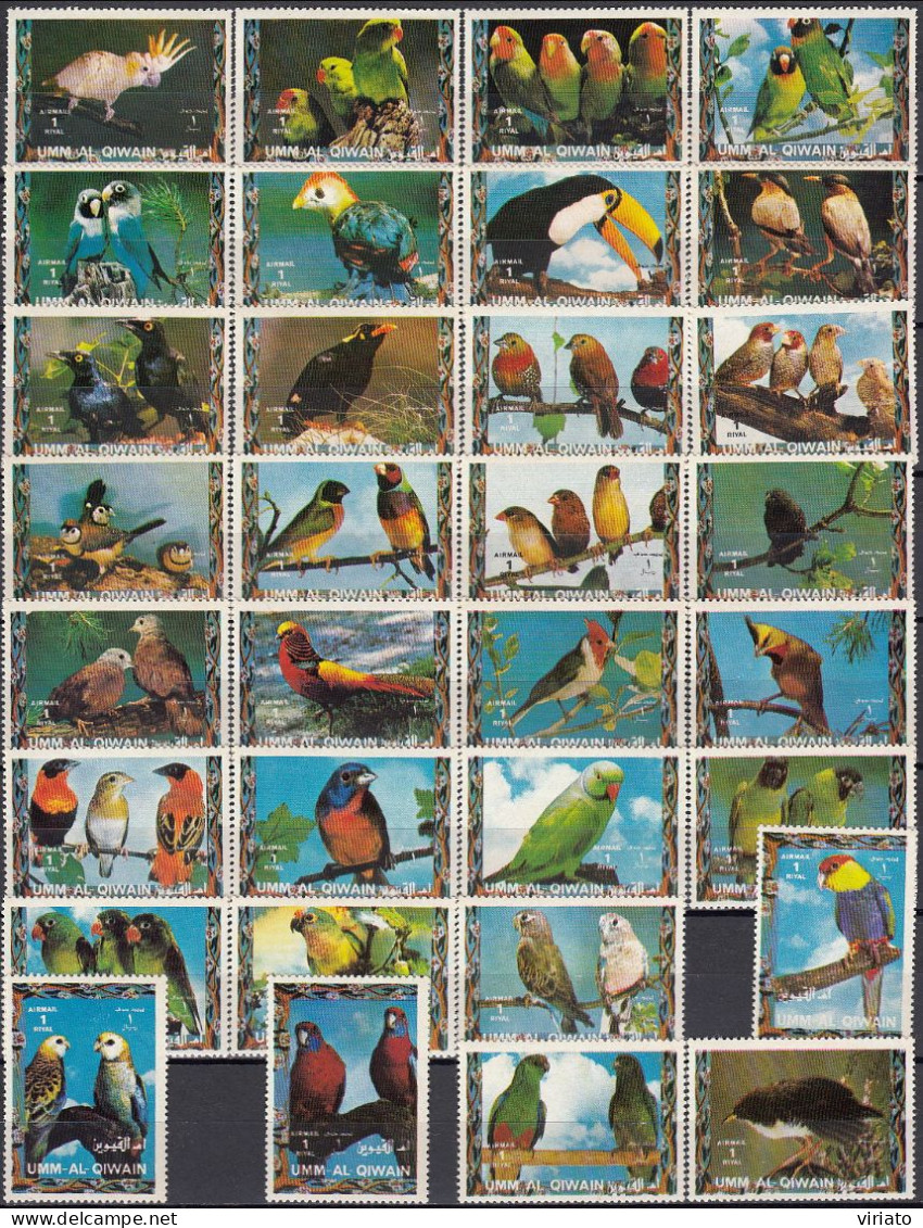 Umm Al Qiwain 1972 (Used) - Yellow-crested Cockatoo..........Red-and-white Crake - Collections, Lots & Series