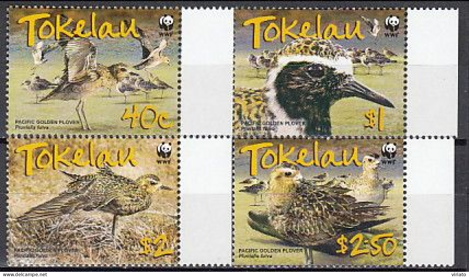 Tokelau 2007 (MNH) (Mi 368-371) - Pacific Golden Plover (Pluvialis Fulva) - Collections, Lots & Séries