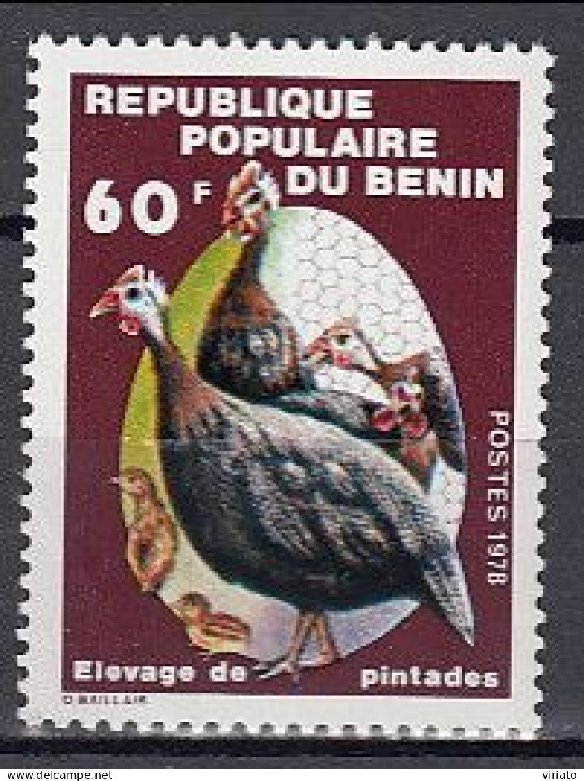 Benin 1978 (MNH) (Mi 162) - Raising Helmet Guineafowl (Numida Meleagris) - Collections, Lots & Séries