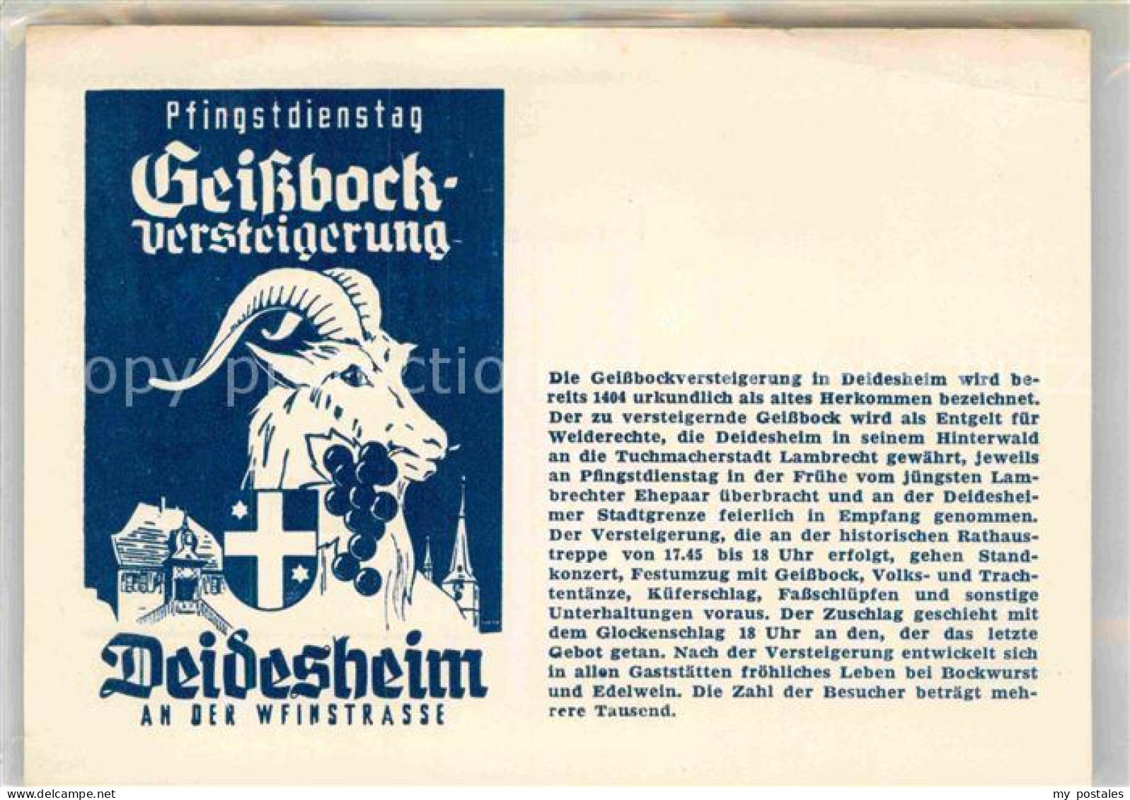 42874975 Deidesheim Pfingstdienstag Geissbock Versteigerung Deidesheim - Deidesheim