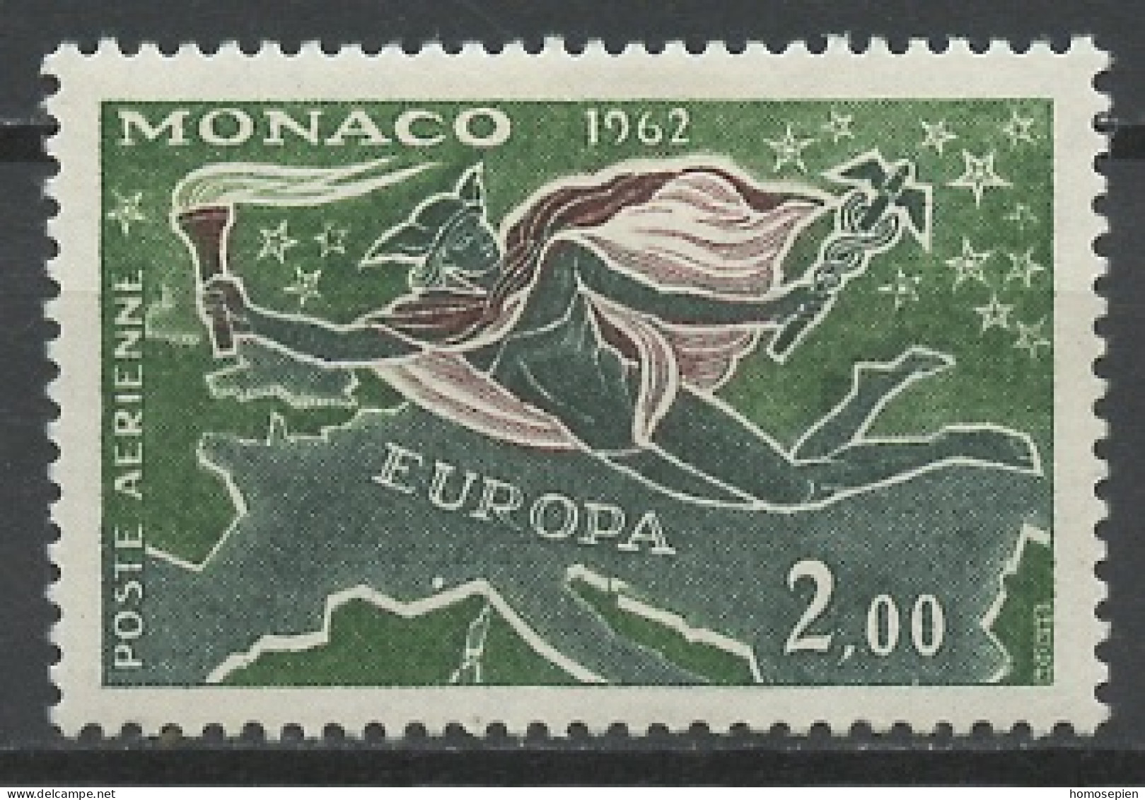 Europa CEPT 1962 Monaco Y&T N°PA79 - Michel N°F698 * - 2f EUROPA - 1962
