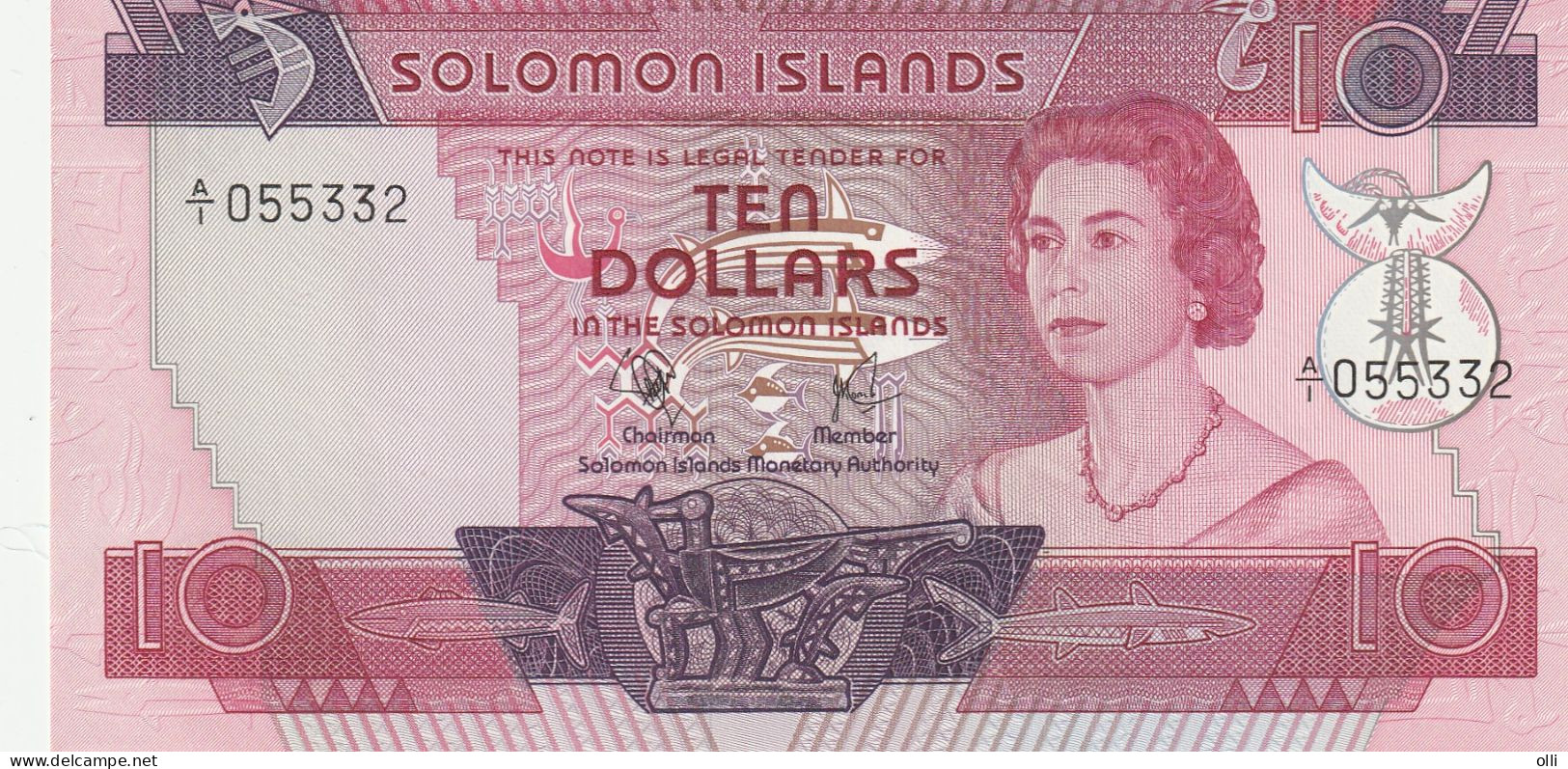 Solomon Islands  10 Dollars   ND/1977   P-7a    UNC - Solomonen