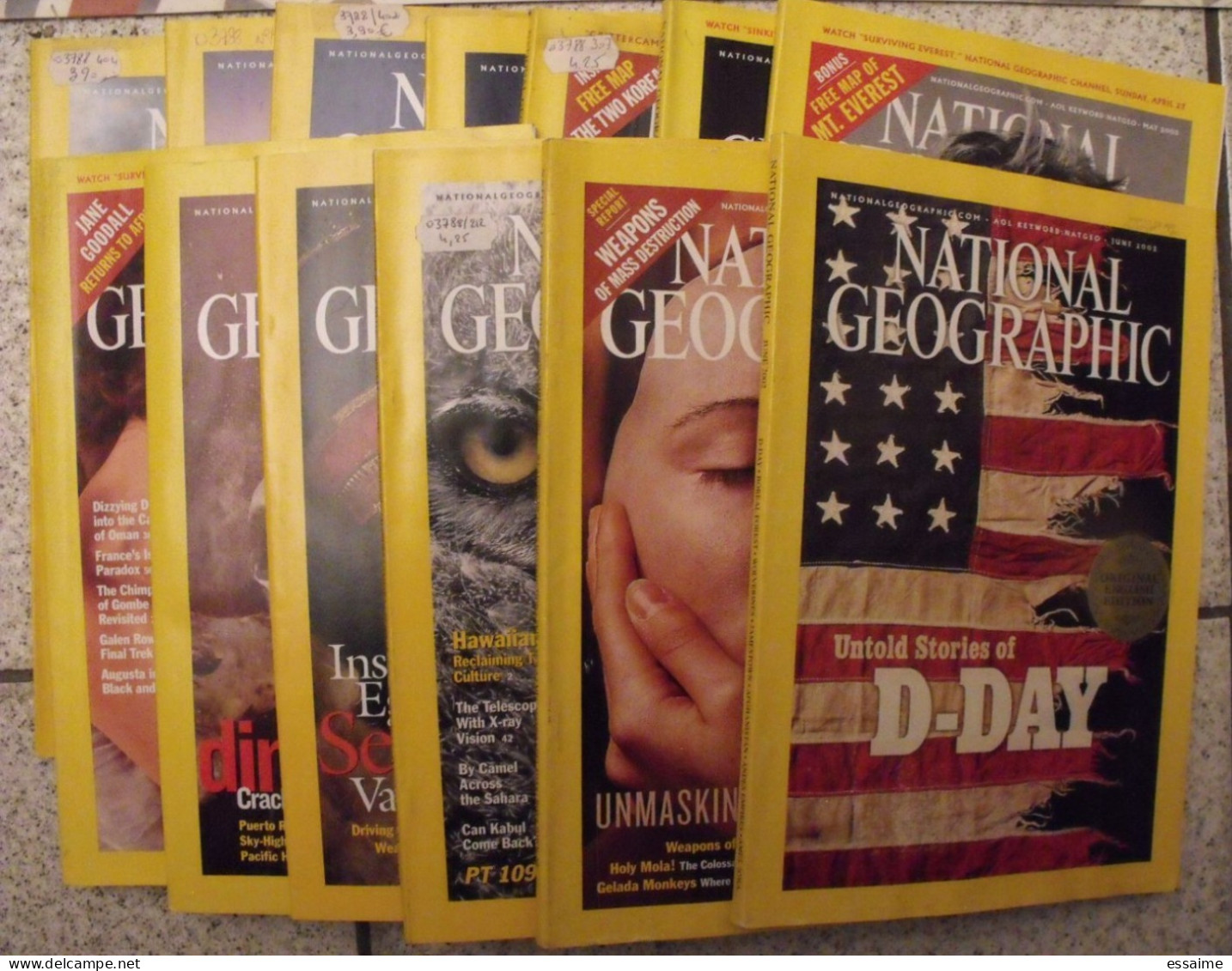 Lot De 13 N° De La Revue National Geographic En Anglais 2002-2004. Original English Edition - Geografia