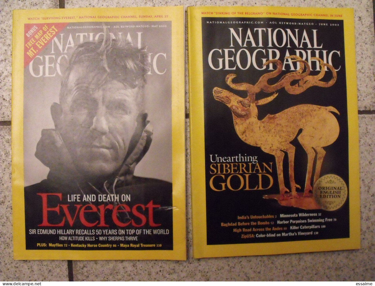 Lot De 13 N° De La Revue National Geographic En Anglais 2002-2004. Original English Edition - Geography