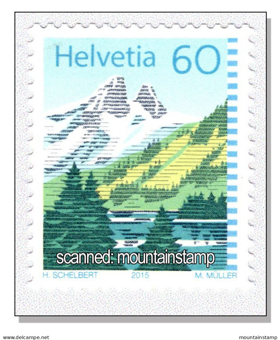 Switzerland 2015 (Box 2) Reprint Lac De Tanay Jummeles Mountains Berge Montagnes Montagne Lake Coil Stamp MNH ** - Brieven En Documenten