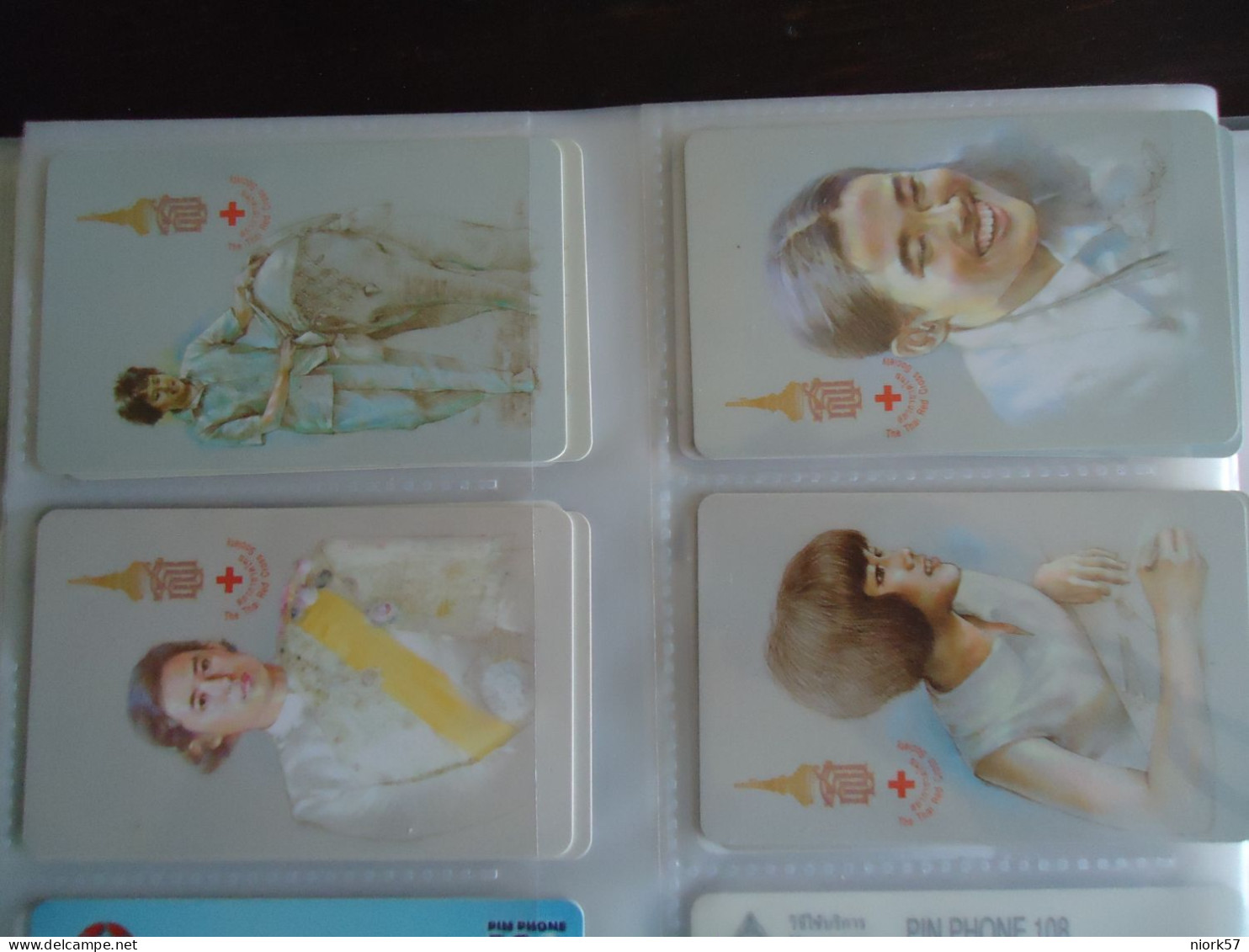 THAILAND USED 4  CARDS PIN 108   RED CROSS  WOMEN - Thaïland