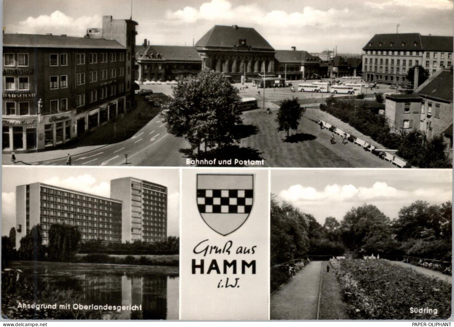 4700 HAMM, Bahnhof / Postamt / OLG / Südring, Ca. 1960 - Hamm