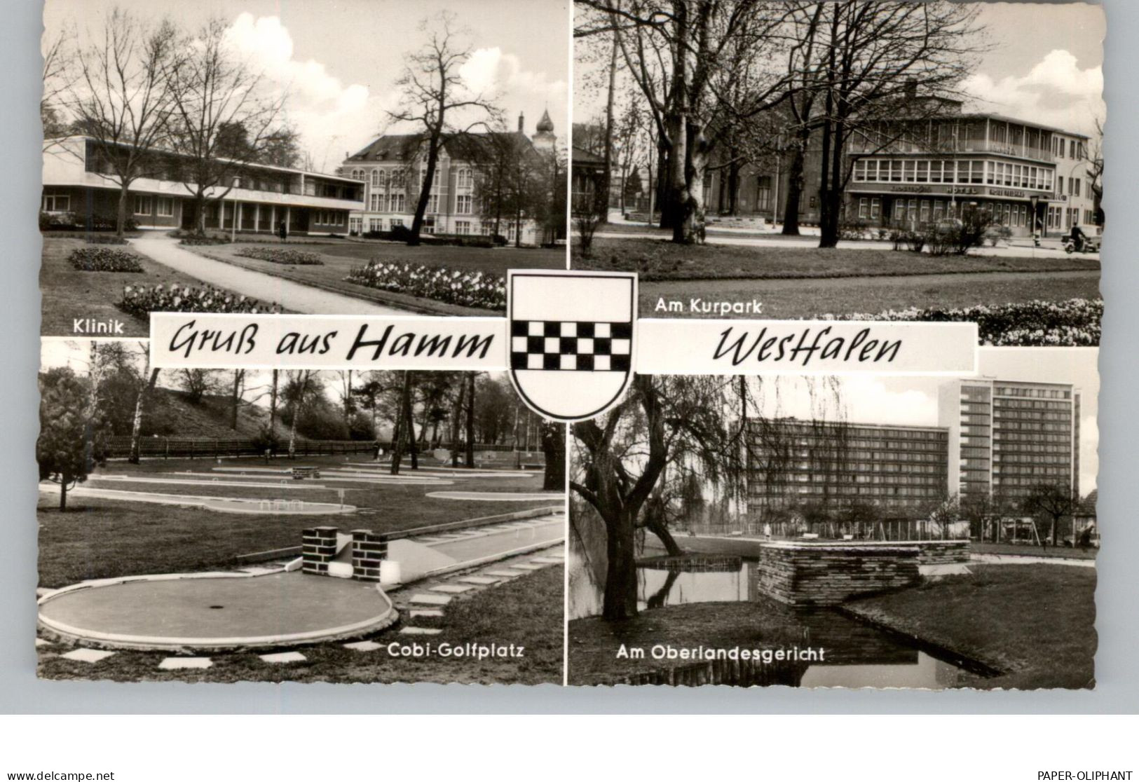 4700 HAMM, Mini-Golfplatz / Klinik, OLG, Am Kurpark, Verlag Krämer, Ca. 1965 - Hamm