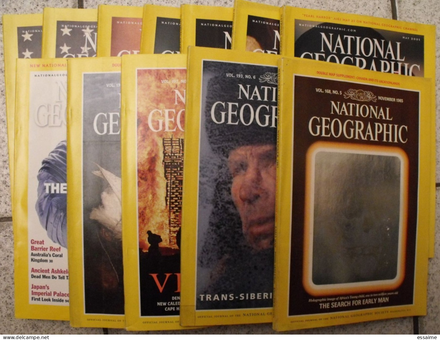 Lot De 12 N° De La Revue National Geographic En Anglais 1985-2002. Original English Edition - Geographie