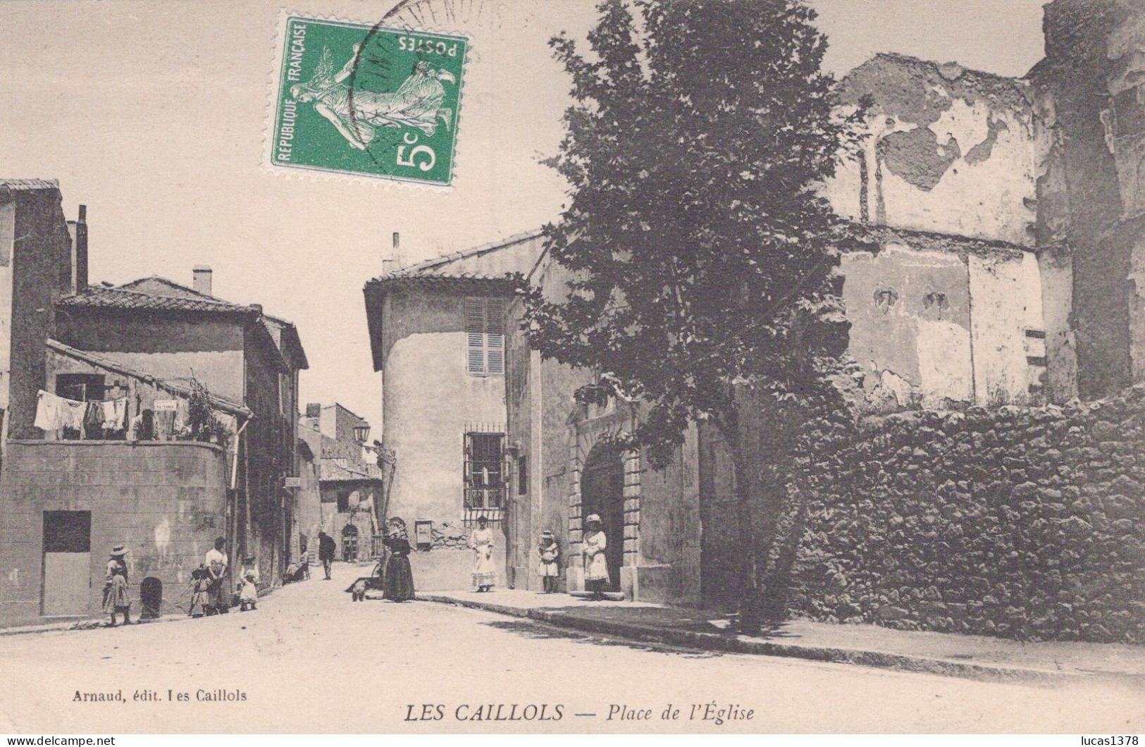 13 / MARSEILLE / LES CAILLOLS / PLACE DE L EGLISE / ANIMEE - Les Caillols, La Valentine