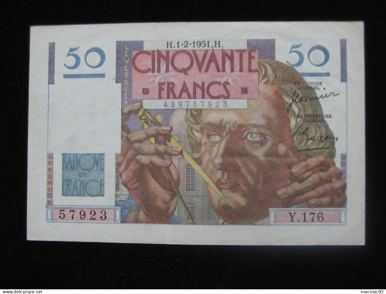 50 Cinquante Francs LE VERRIER 1-2-1951  **** EN ACHAT IMMÉDIAT  **** - 50 F 1946-1951 ''Le Verrier''