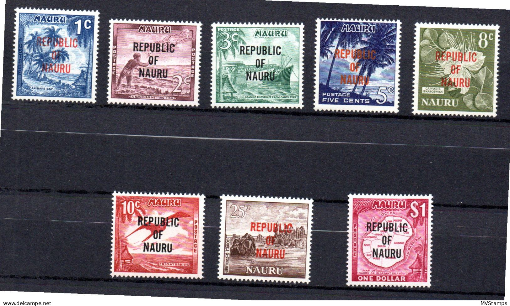 Nauru 1968 Set Overprined Definitive Stamps MNH - Nauru