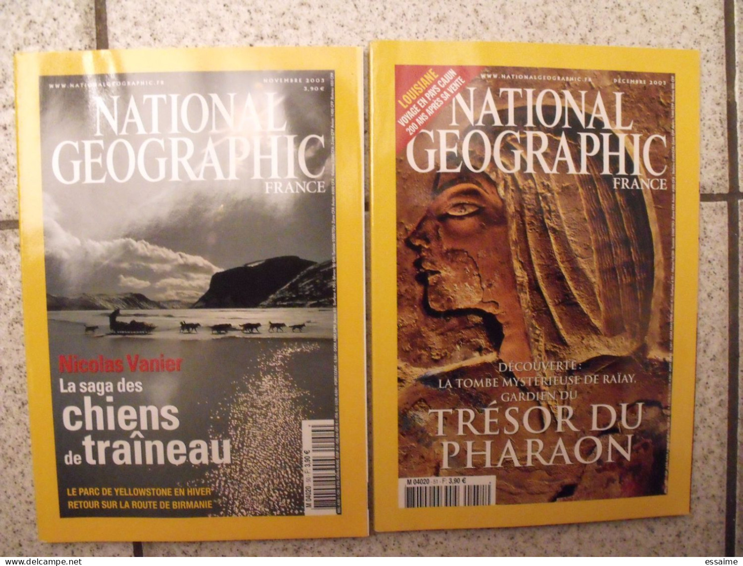 lot de 13 n° de la revue National Geographic en français 2002-2004.