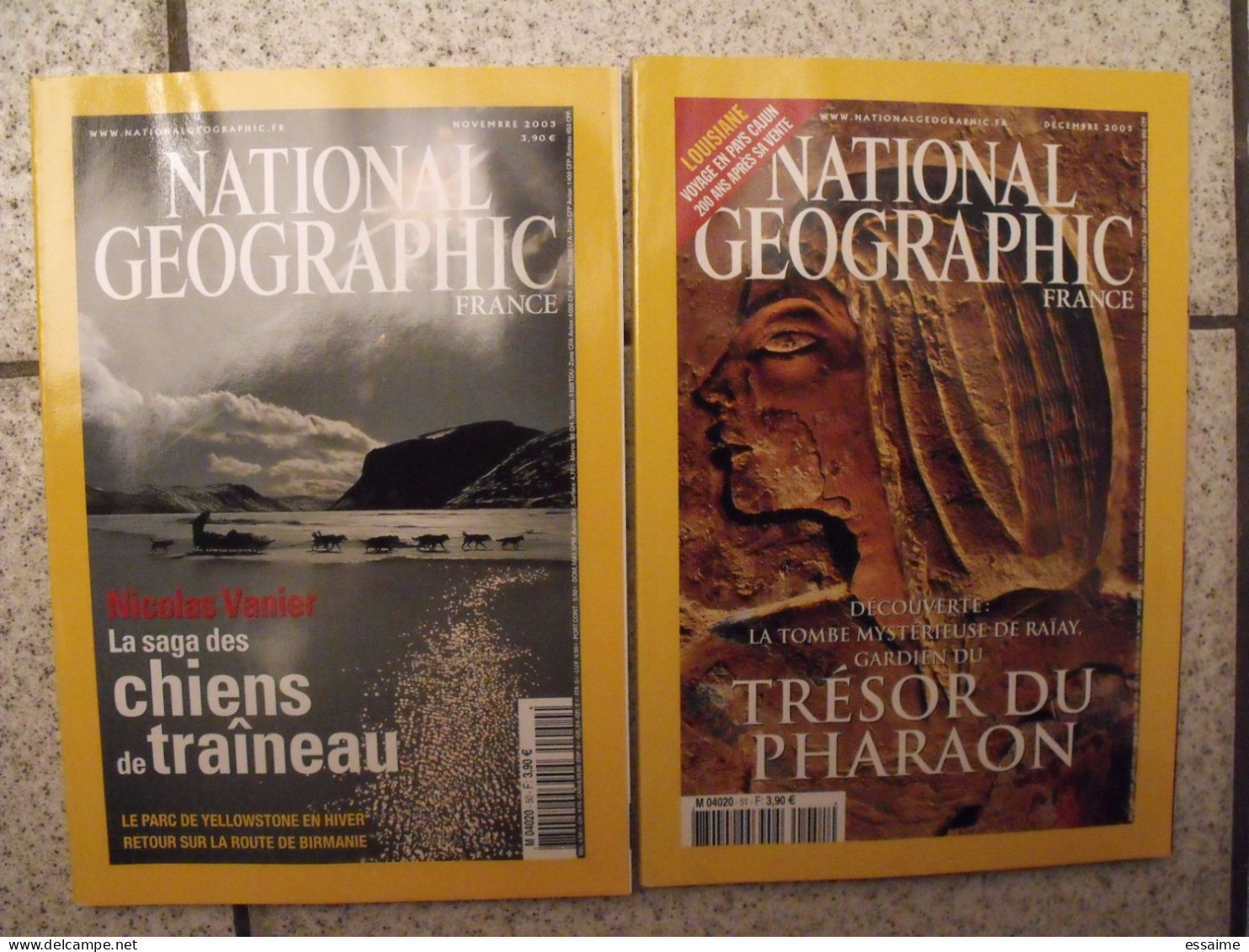 lot de 13 n° de la revue National Geographic en français 2002-2004.