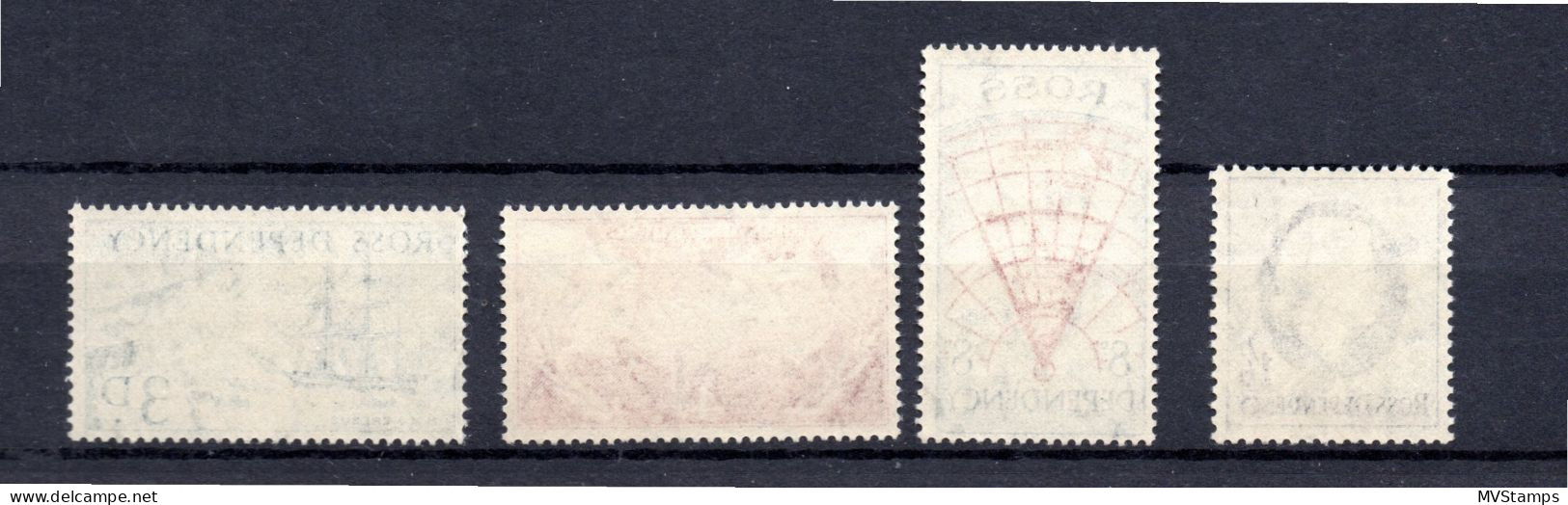 Ross Dependency 1957 Set Definitive Stamps (Michel 1/4) MNH - Unused Stamps