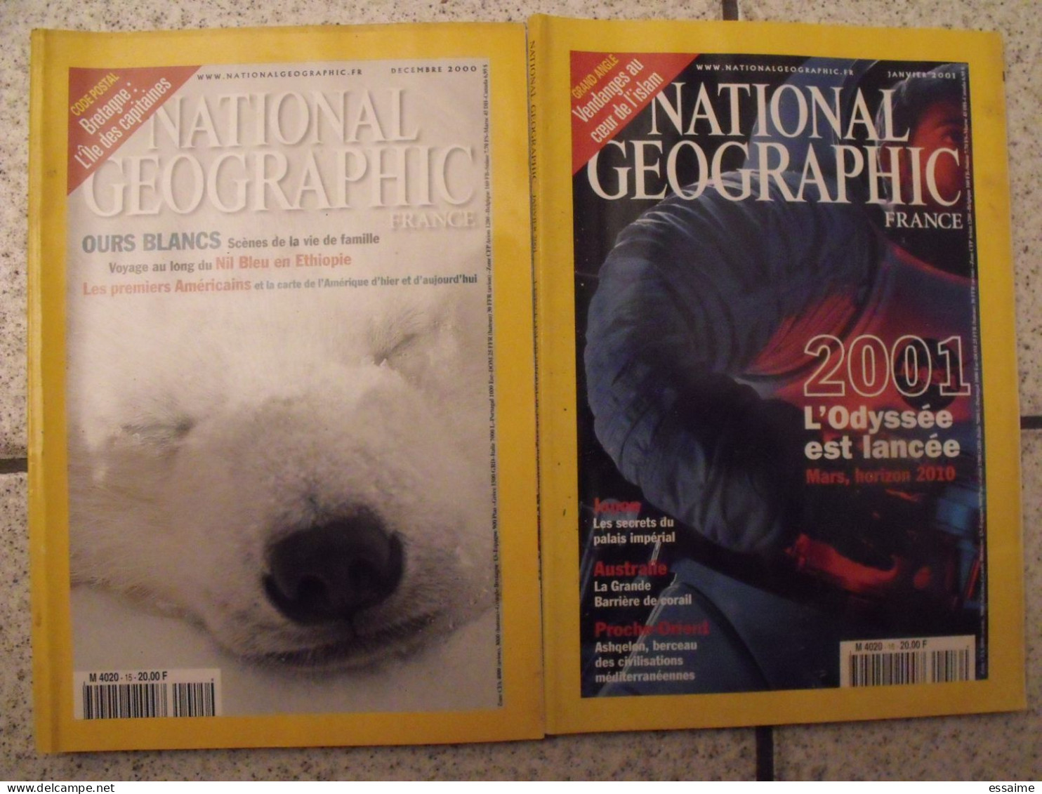 Lot De 12 N° De La Revue National Geographic En Français 2000-2002. - Geografía