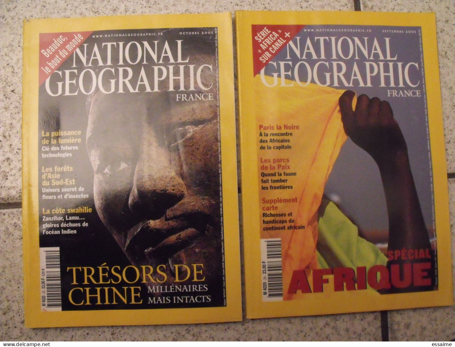 Lot De 12 N° De La Revue National Geographic En Français 2000-2002. - Geografía