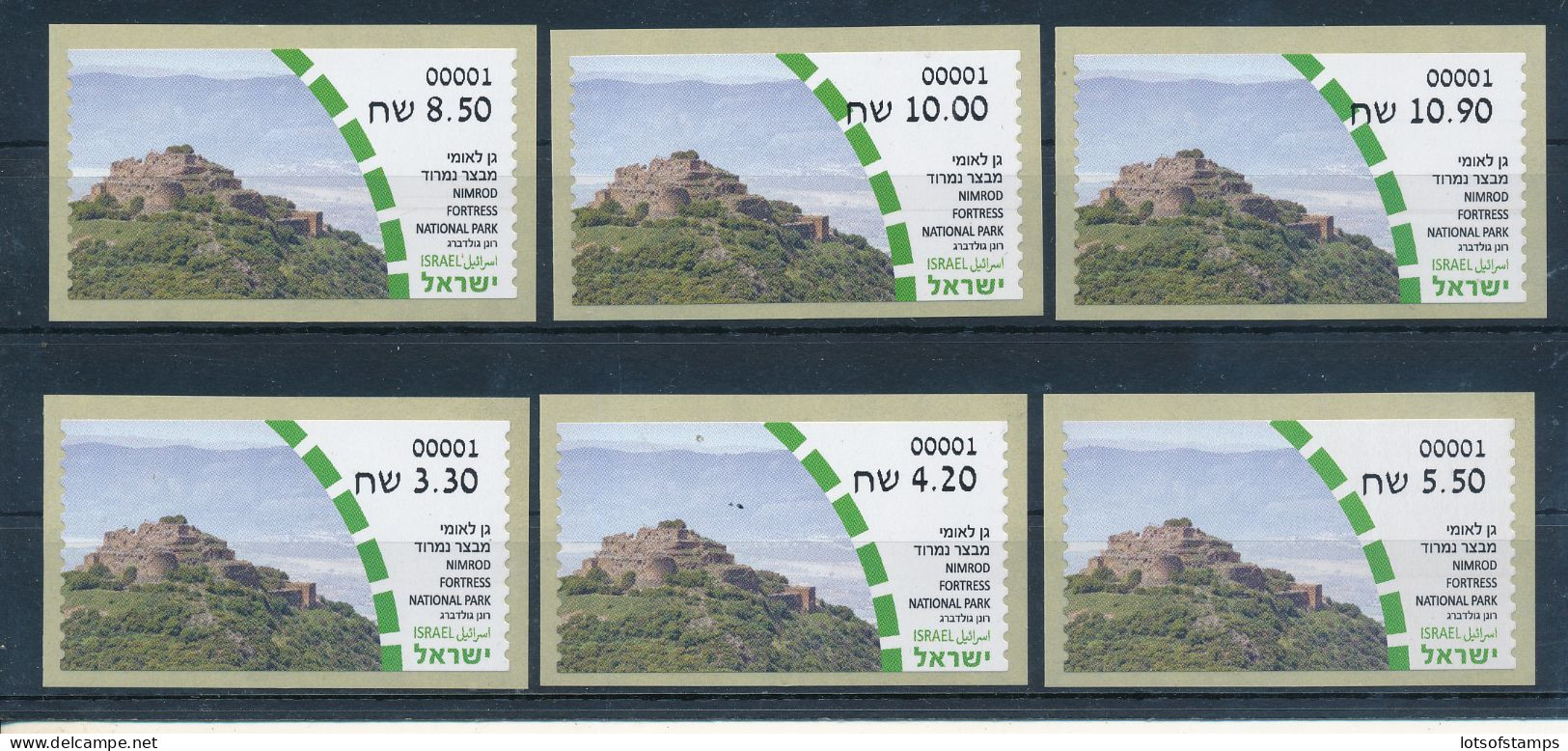 ISRAEL 2023 NATIONAL PARK NIMROD ATM SET MACHINE 001 MNH - Ungebraucht