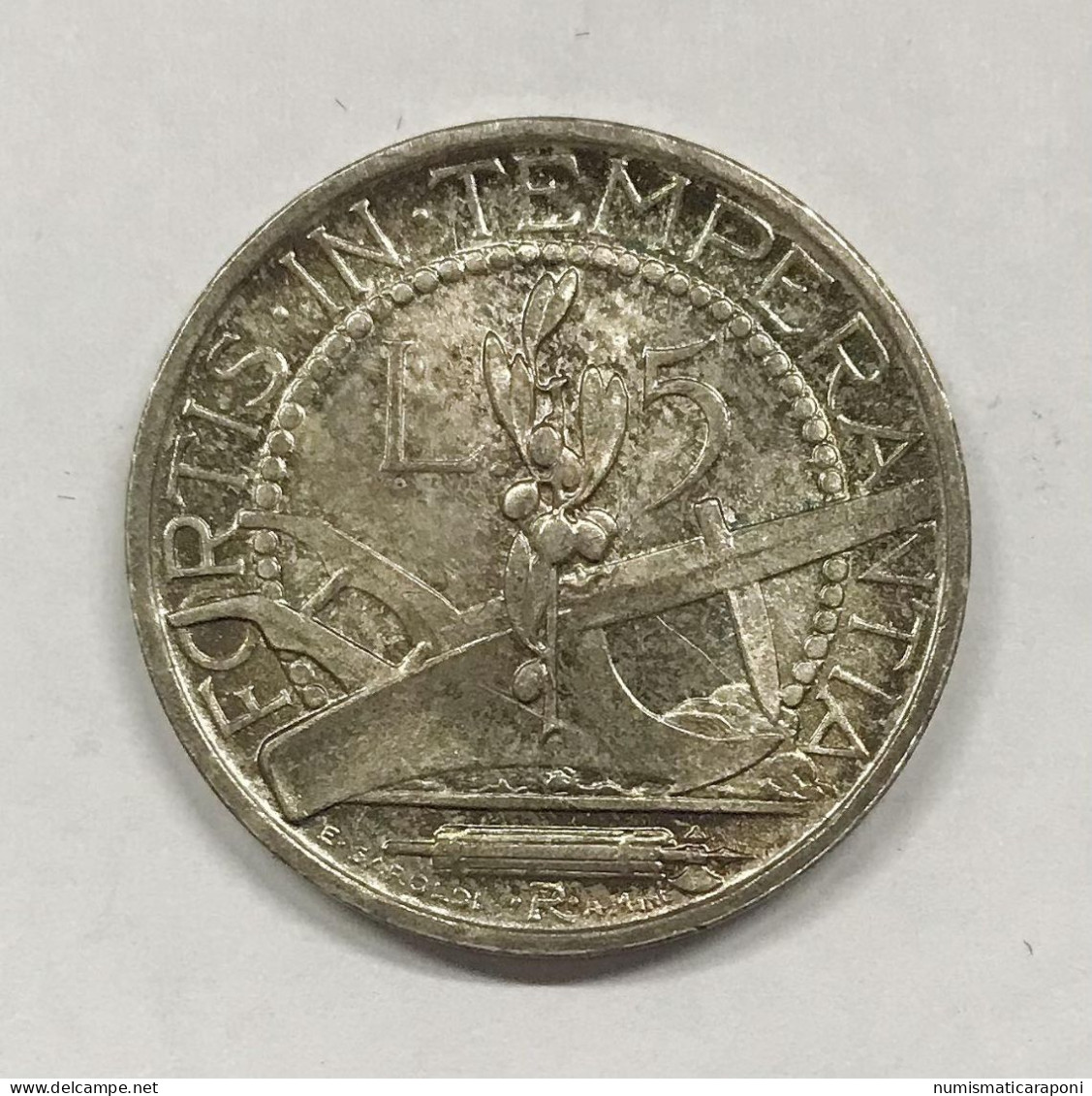 San Marino Vecchia Monetazione 1864-1938 5 Lire 1935 Gig.21 Fdc Bellissima Patina E.130 - San Marino