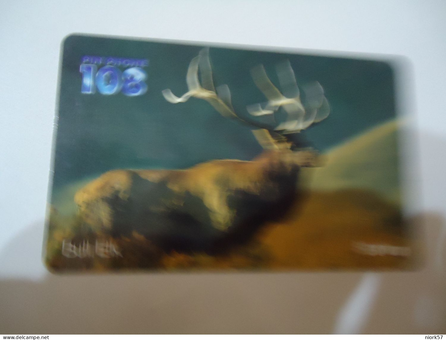 THAILAND USED  CARDS PIN 108 ANIMALS BULL ELK - Thaïland