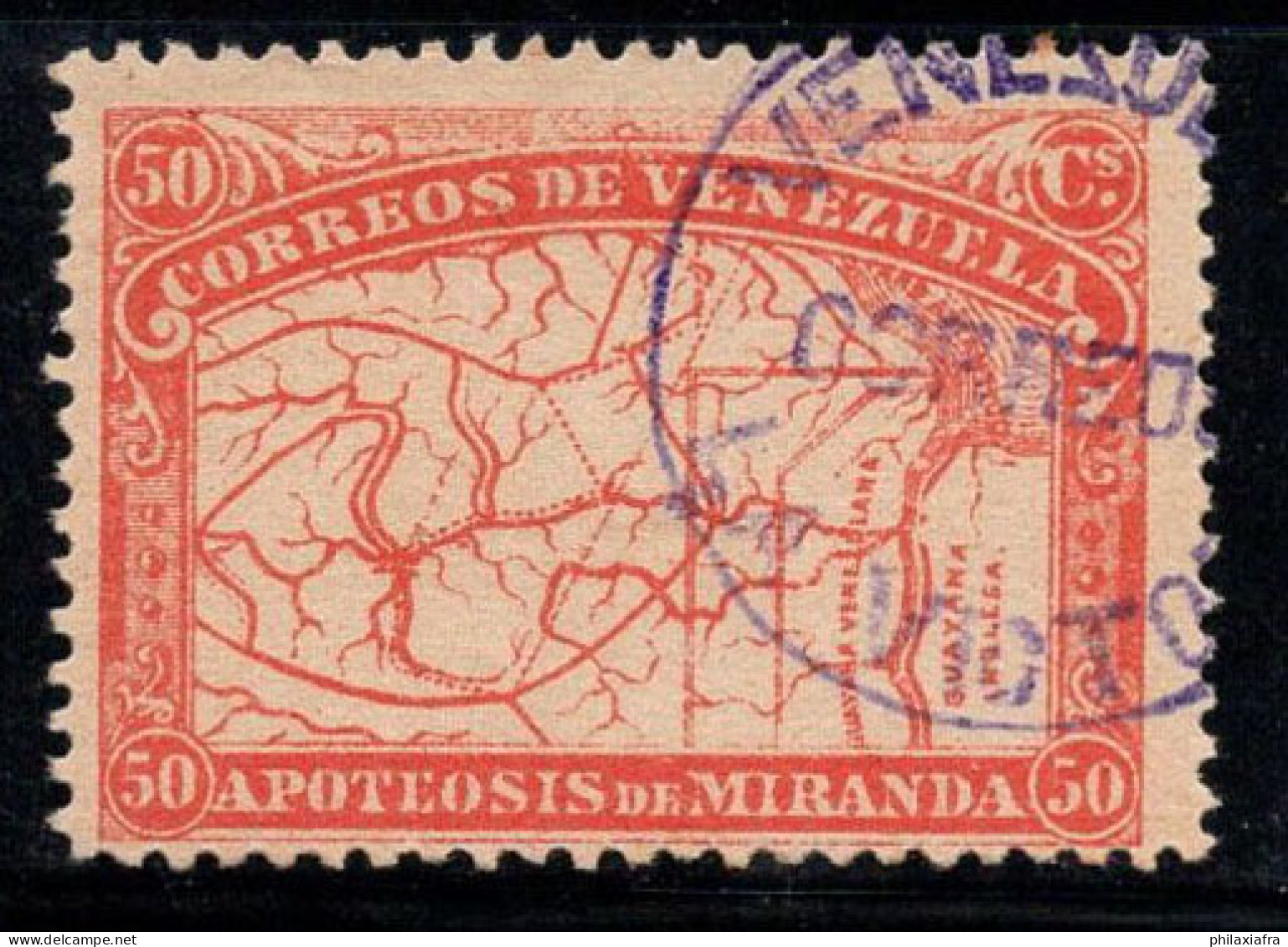 Venezuela 1896 Mi. 51 Oblitéré 100% Carte, 50 C - Venezuela