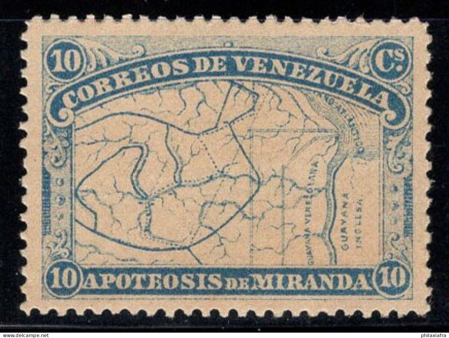 Venezuela 1896 Mi. 49 Neuf ** 40% 10 C, Carte - Venezuela