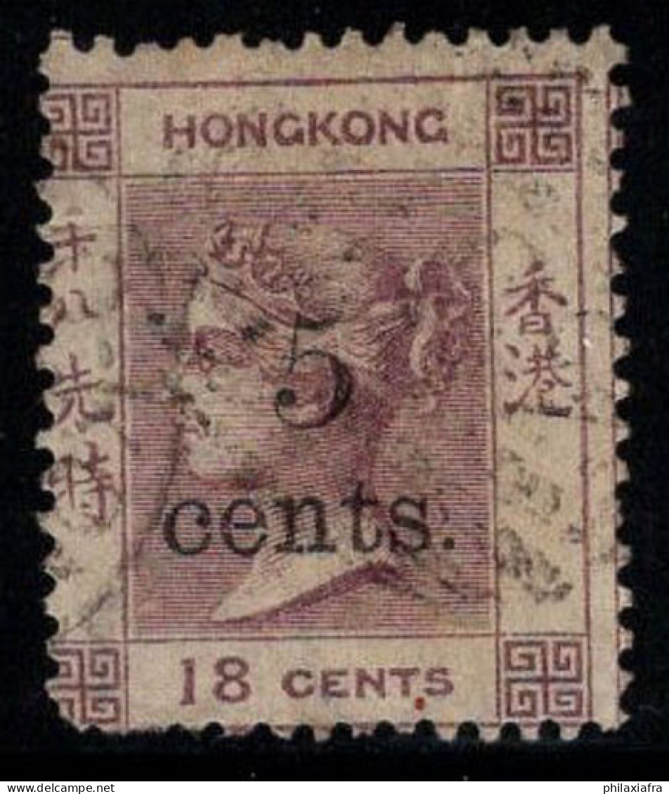 Hong Kong 1879 Mi. II Oblitéré 40% 5 C, Reine Surimprimé - Usados