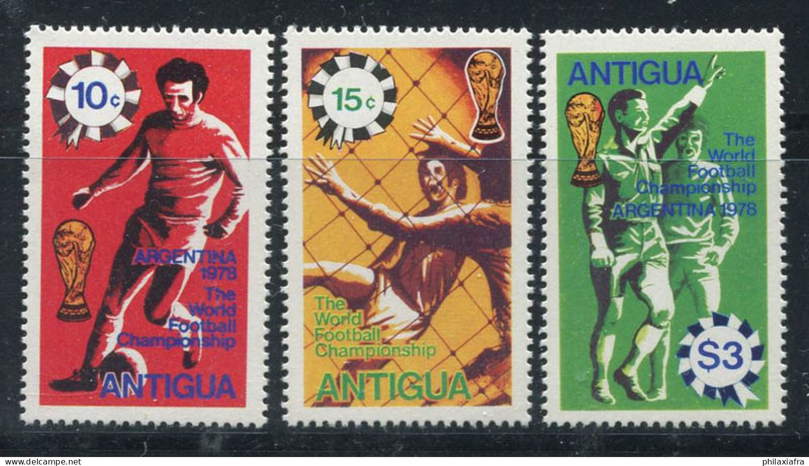 Antigua 1978 Mi. 513-515 Neuf ** 100% Football, Coupe Du Monde - 1960-1981 Autonomía Interna