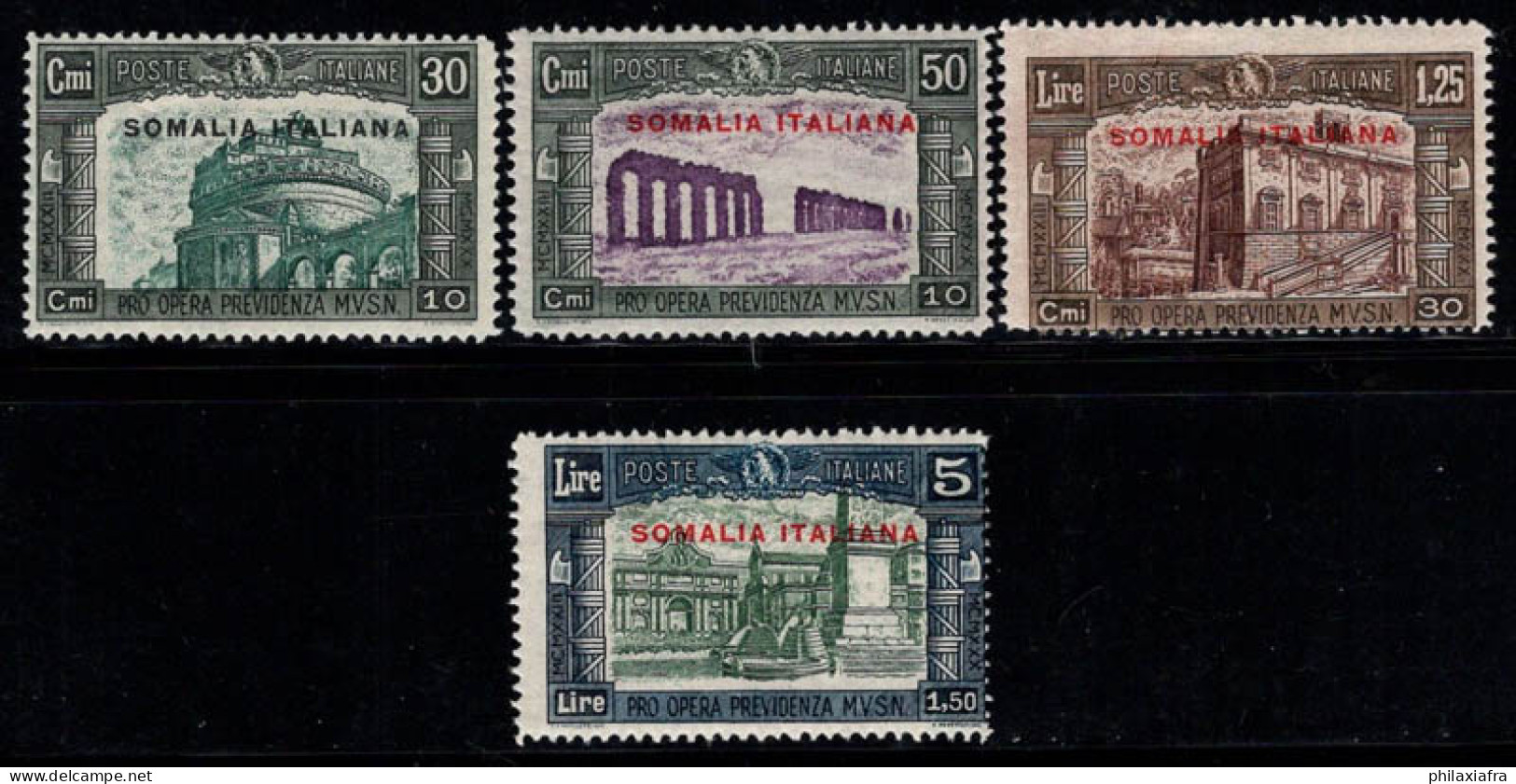 Somalie 1930 Sass. 140-143 Neuf * MH 60% Milice III - Somalië