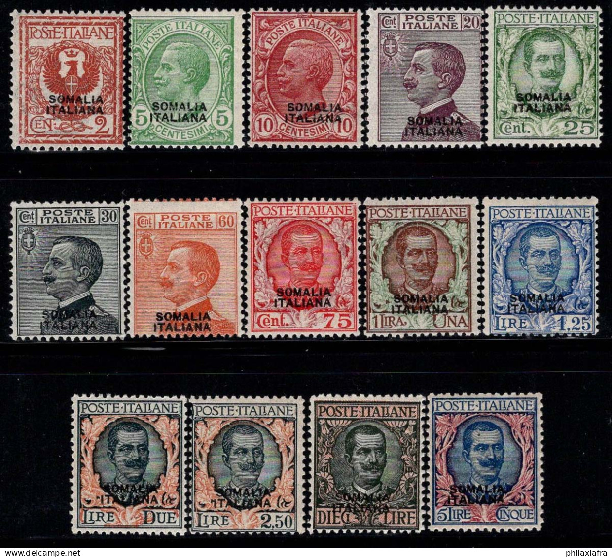 Somalie 1926-30 Sass. 92-104 Neuf * MH 100% 2 C, 5 C, 10 C, 20 C... - Somalie