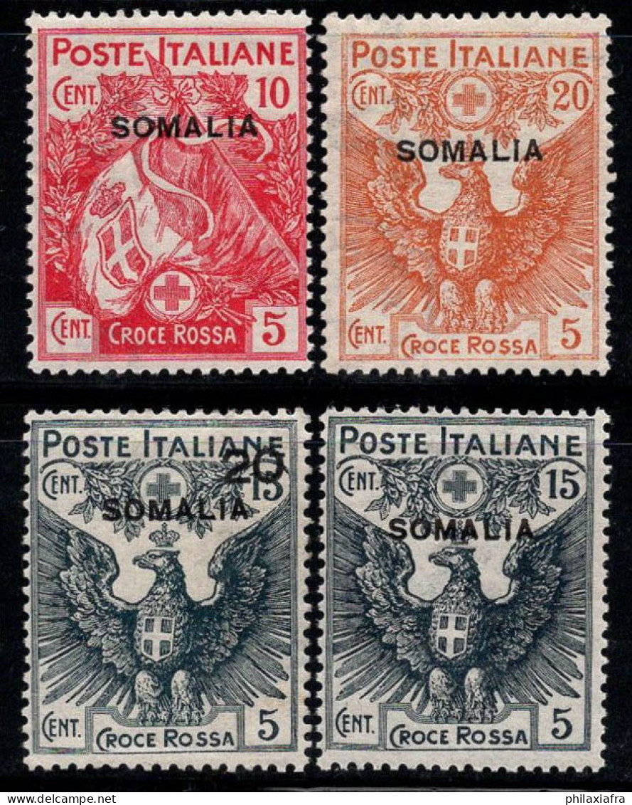 Somalie 1916 Sass. 19-22 Neuf * MH 100% Croix-Rouge - Somalie