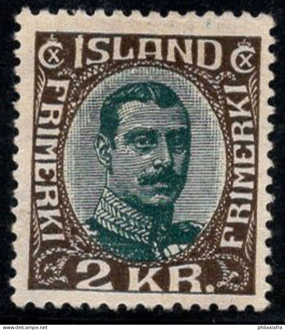 Islande 1920 Mi. 97 Neuf * MH 100% 2 KR, Roi Cristian X - Unused Stamps