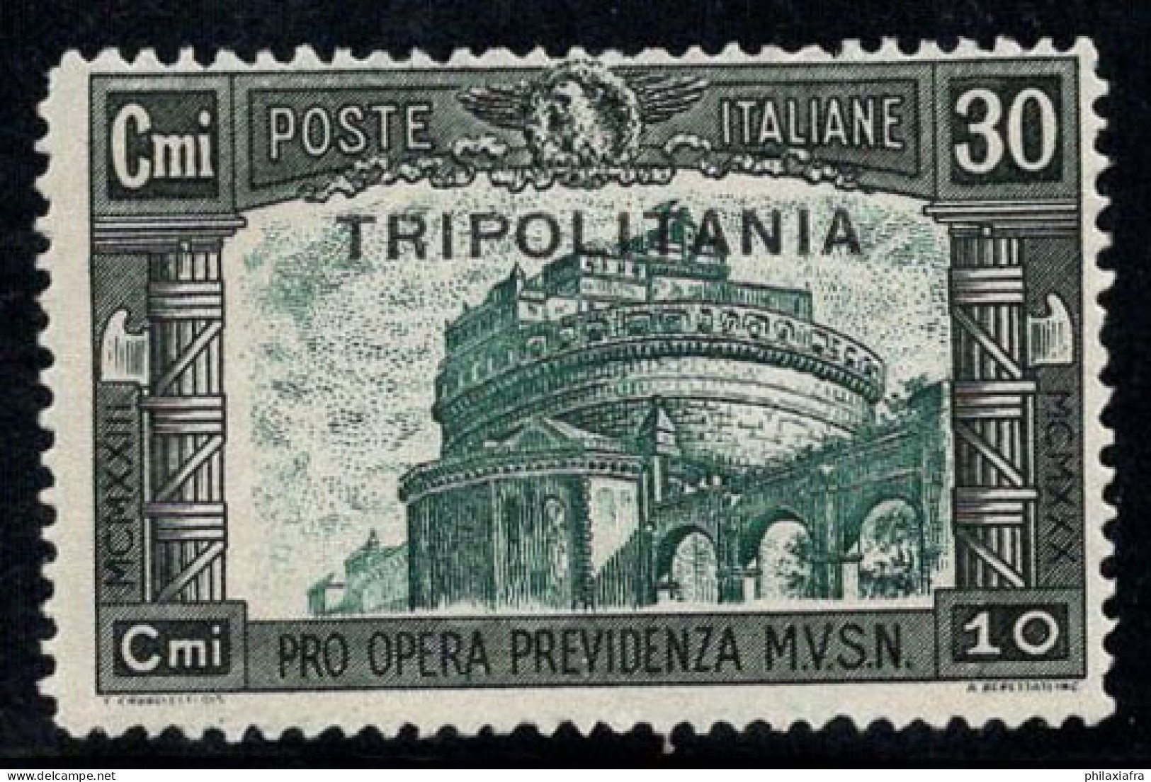 Tripolitania 1930 Sass. 69 Sans Gomme 100% 30 C + 10 C - Tripolitania