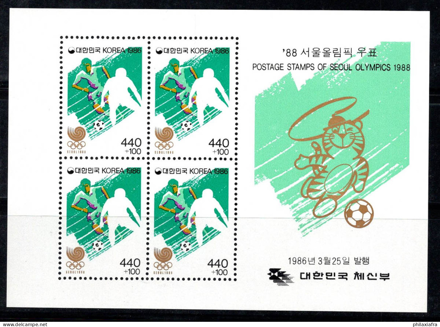 Corée Du Sud 1986 Mi. Bl. 512 Bloc Feuillet 100% Neuf ** Jeux Olympiques - Corée Du Sud