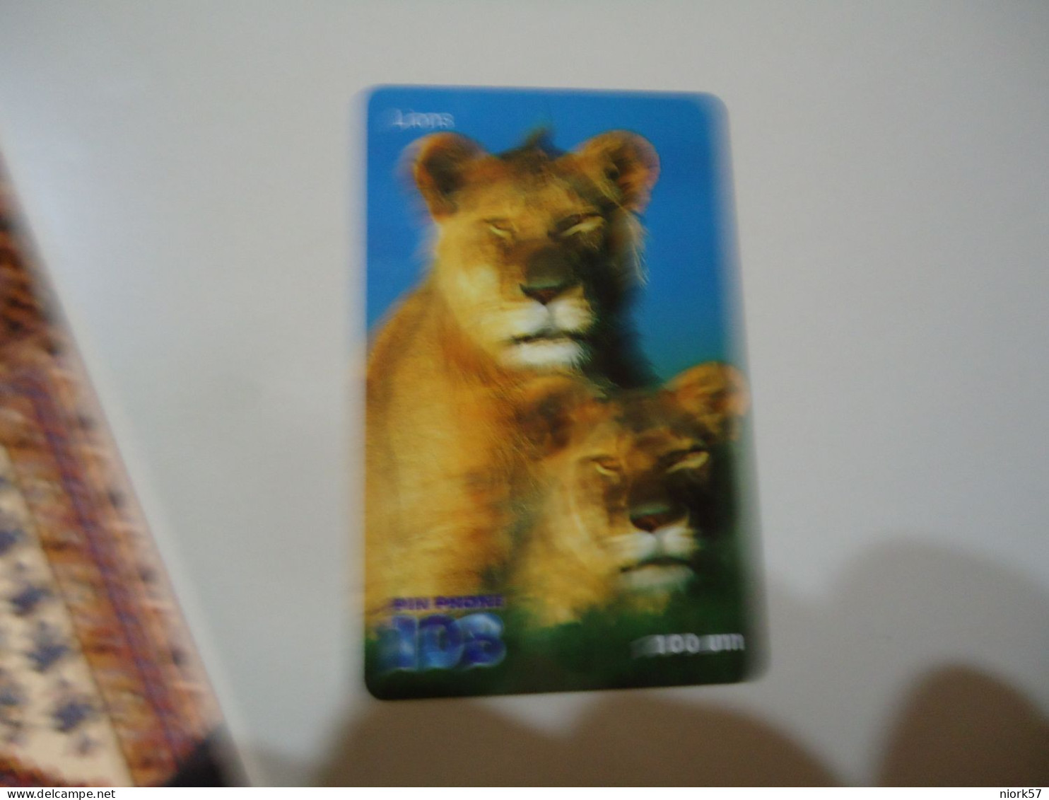 THAILAND USED  CARDS PIN 108 ANIMALS  LION - Giungla