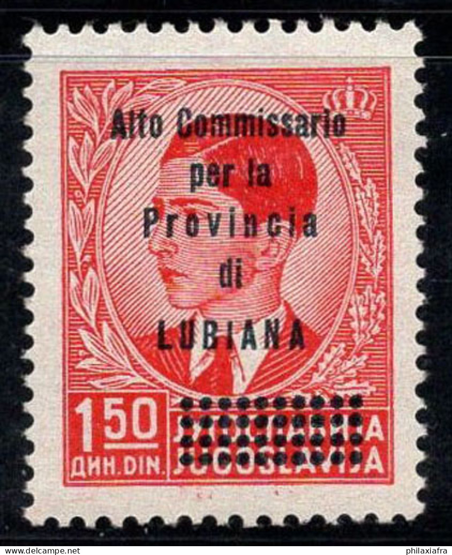 Ljubljana 1941 Sass. 45 Neuf ** 100% Timbres De Yougoslavie, 1,50 Rouge. - Lubiana