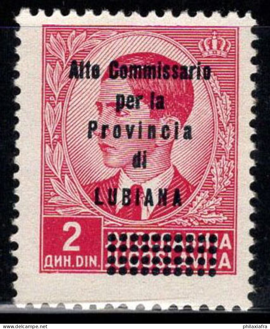 Ljubljana 1941 Sass. 46 Neuf ** 100% Timbres De Yougoslavie, 2d. Rose Lilas - Lubiana