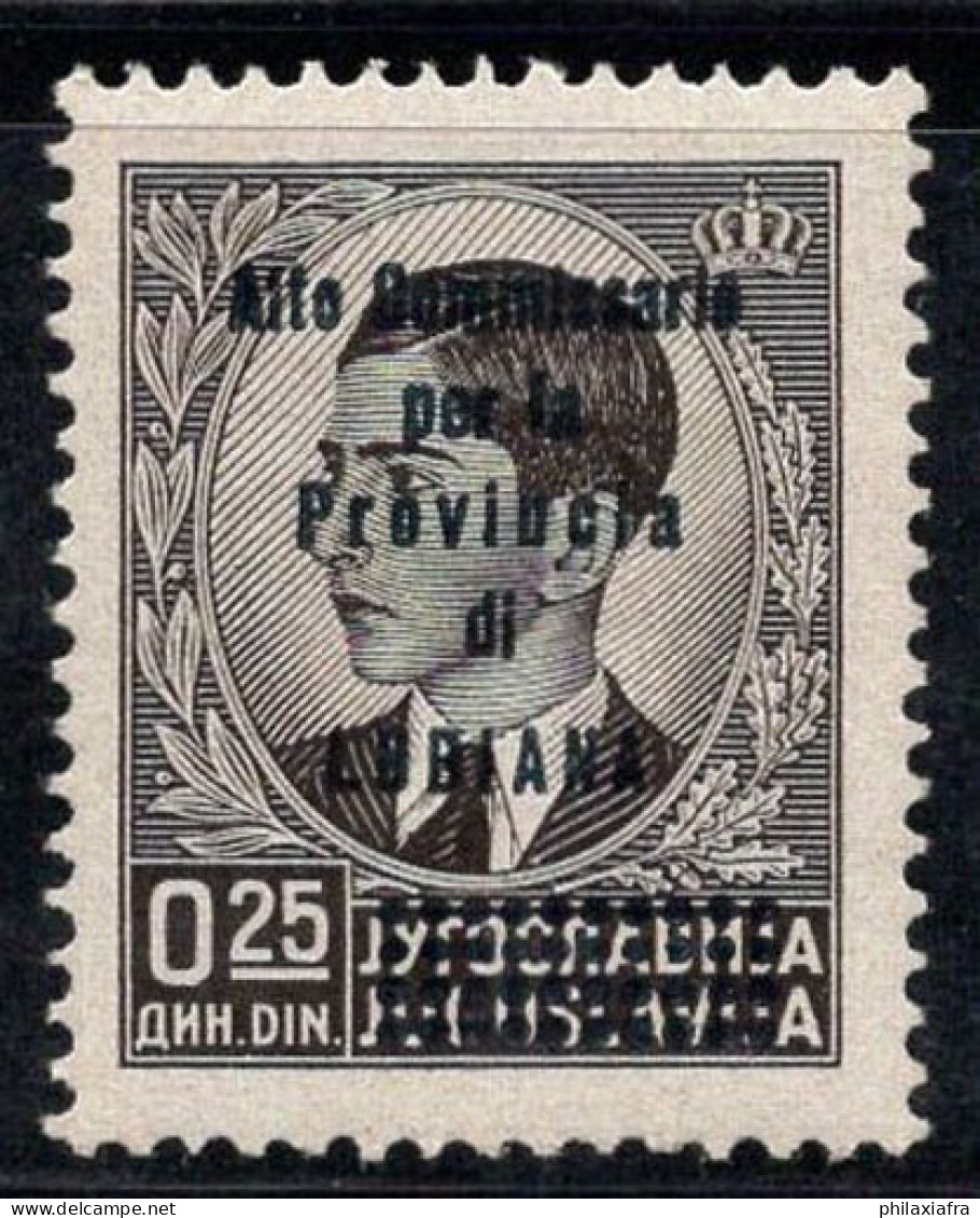 Ljubljana 1941 Sass. 42 Neuf ** 40% Timbres De Yougoslavie, 25p. - Lubiana