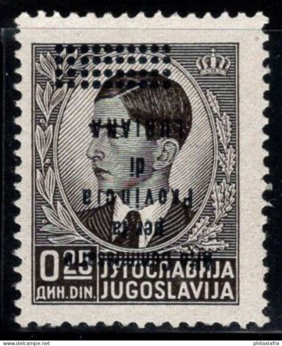 Ljubljana 1941 Sass. 42a Neuf ** 80% 25p, Surimpression à L'envers, - Lubiana