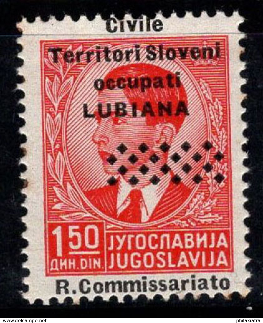 Ljubljana 1941 Sass. 21e Neuf ** 40% 1,50 D, Surimpression En Haut. - Lubiana