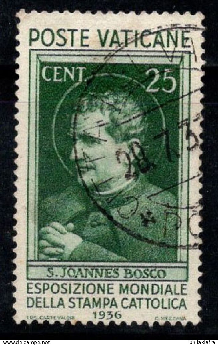 Vatican 1936 Sass. 49 Oblitéré 100% 25cent. St. John Bosco - Used Stamps