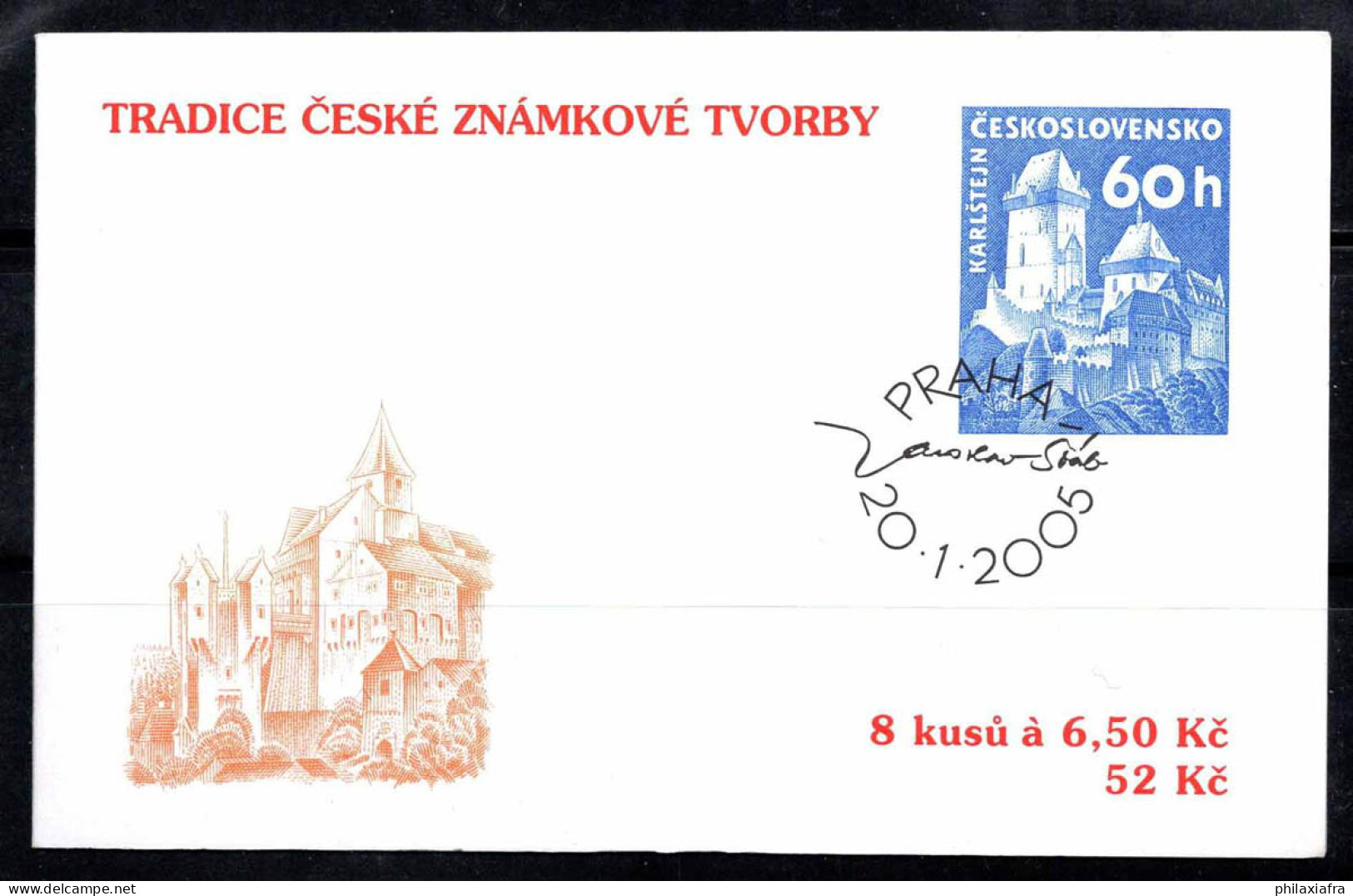 République Tchèque 2005 Mi. MH 117 Carnet 100% Oblitéré 6,50 Kc, Monuments - Used Stamps