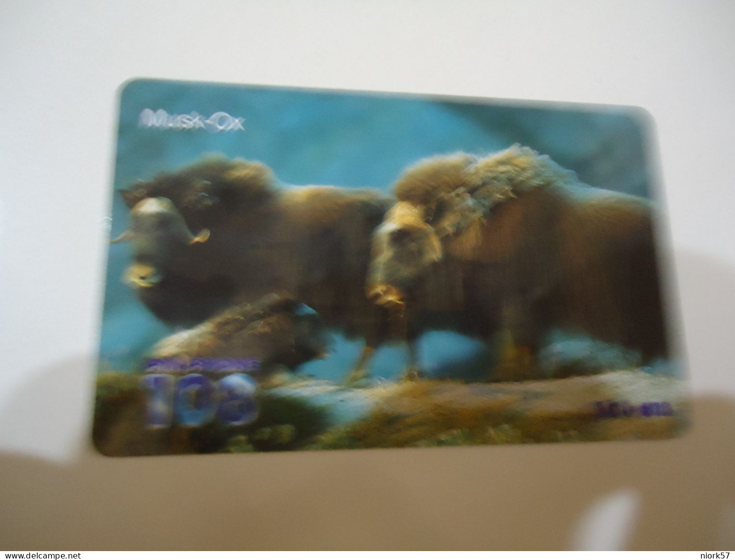 THAILAND USED  CARDS PIN 108 ANIMALS MUSK-OX - Oerwoud