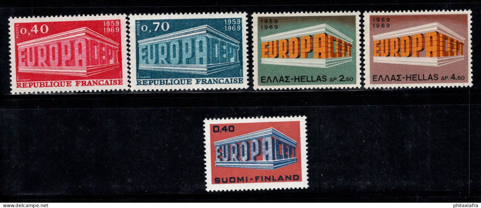 Europe CEPT 1969 Neuf ** 100% Finlande, France, Grèce - 1969