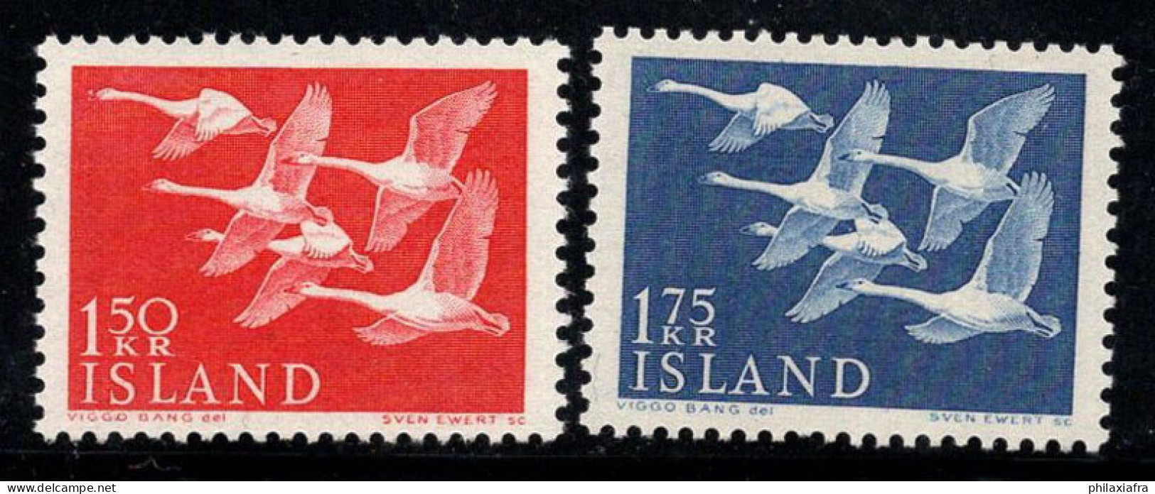 Islande 1956 Mi. 312-313 Neuf ** 100% Europe CEPT, Cygnes - Ongebruikt