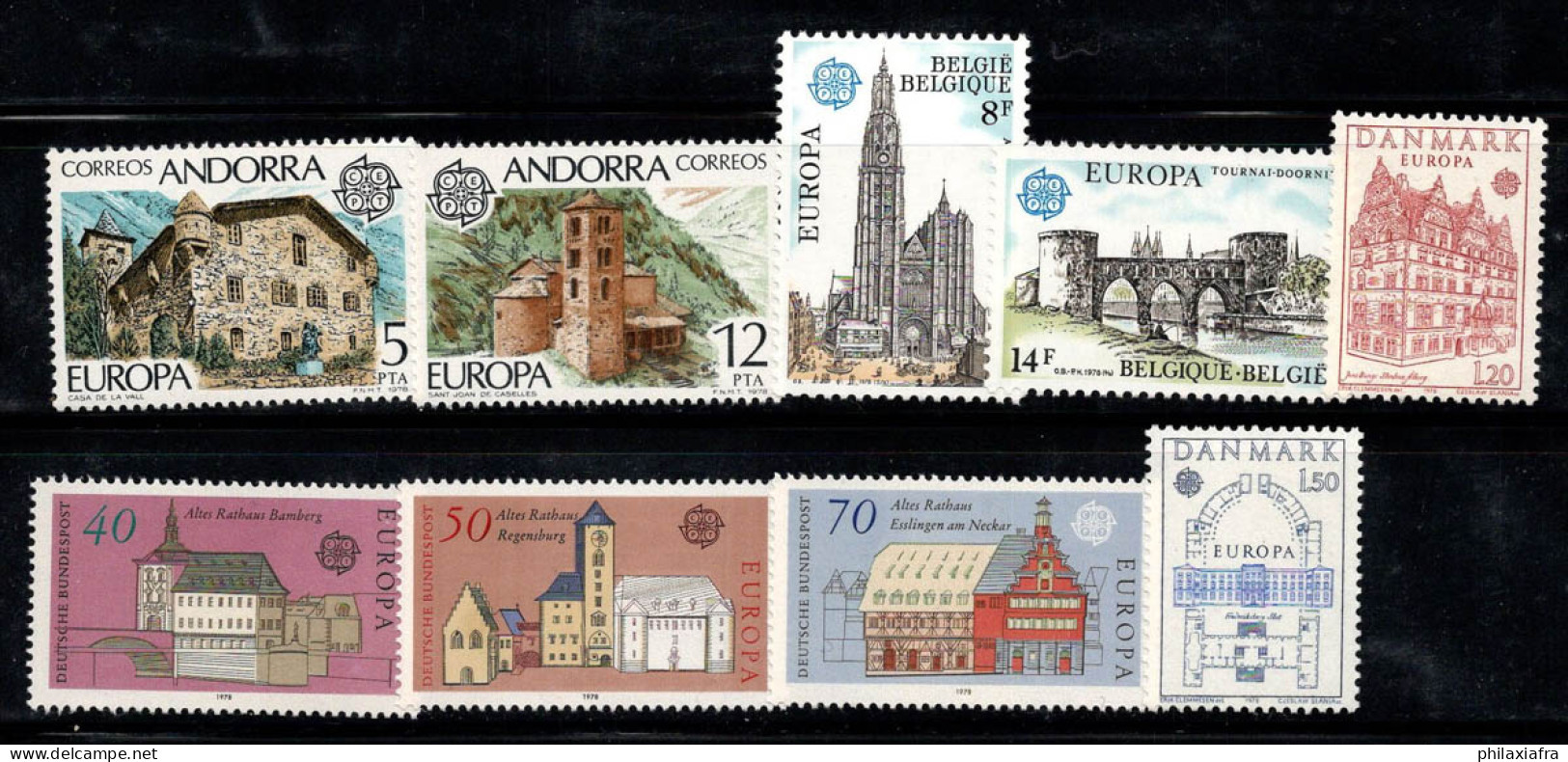 Europe CEPT 1978 Neuf ** 100% Andorre Espagnole, Danemark - 1978