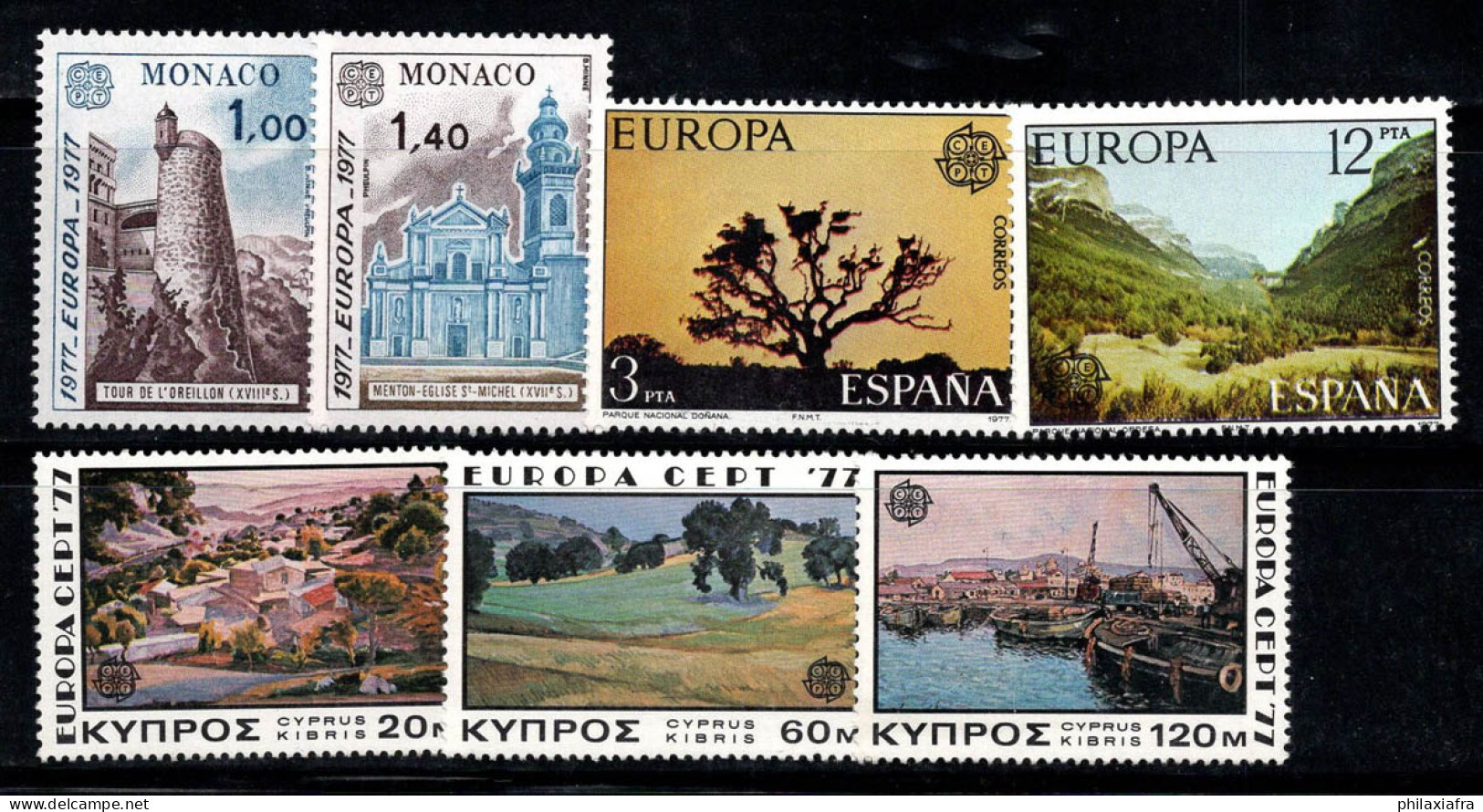 Europe CEPT 197 Neuf ** 100% Espagne, Monaco - 1977