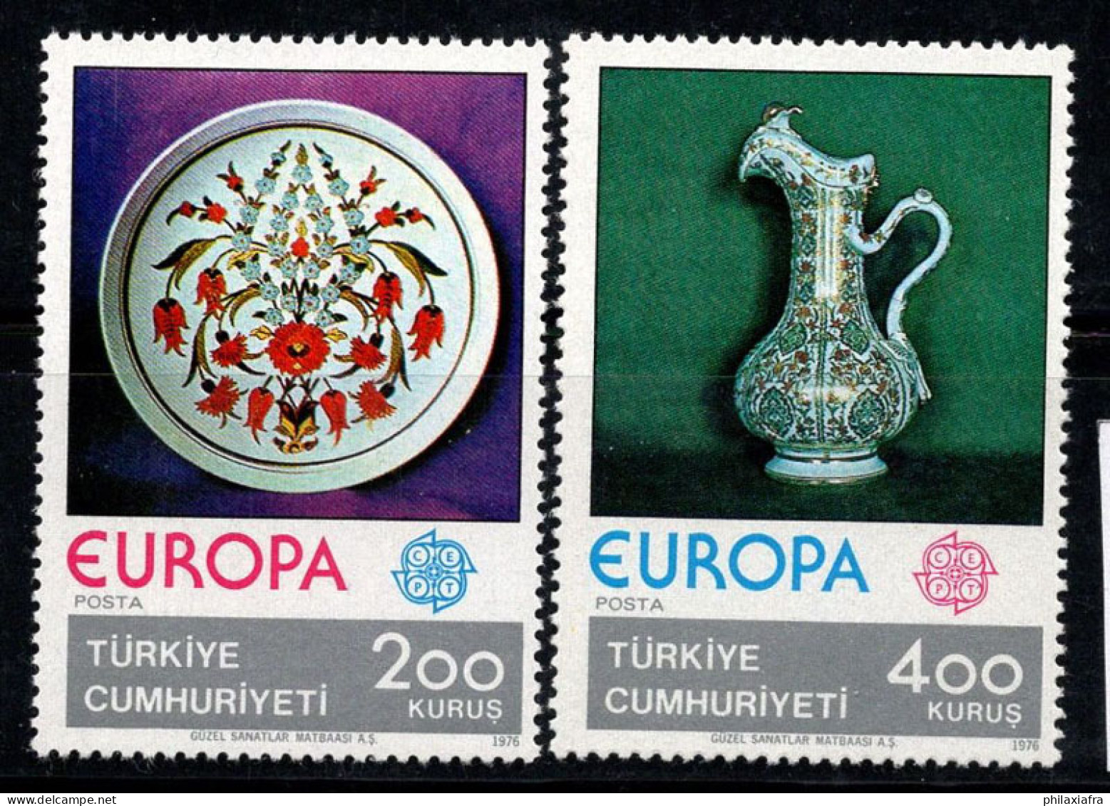 Turquie 1976 Mi. 2385-2386 Neuf ** 100% Europa CEPT, Porcelaine - Ongebruikt