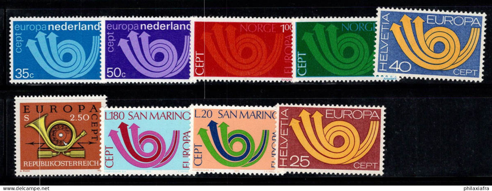 Europe CEPT 1973 Neuf ** 100% Saint-marin, Autriche - 1973